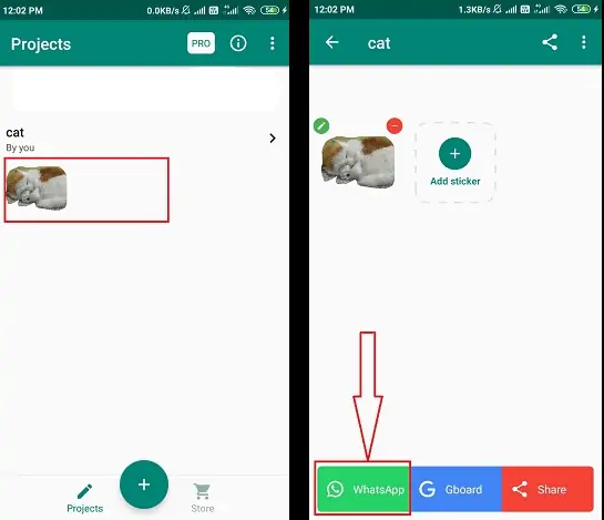 WhatsApp'a paket ekle