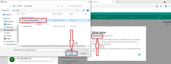 Choisissez l'image supprimée en arrière-plan