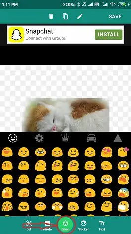 selecione o emoji desejado.