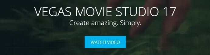 หน้าแรกของ Sony Vegas Movie studio