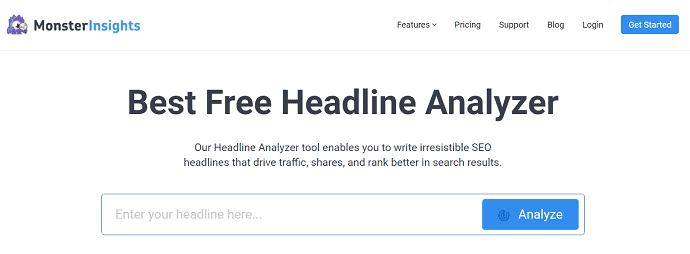 Monster Insights Headline Analyzer