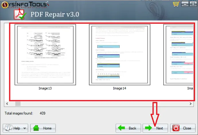 修復されたPDFファイルが画面に表示されました