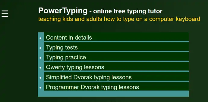 Powertyping - Tutor de digitação online grátis