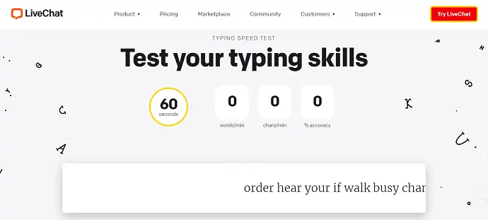 LiveChat - Uji kemampuan Mengetik Anda