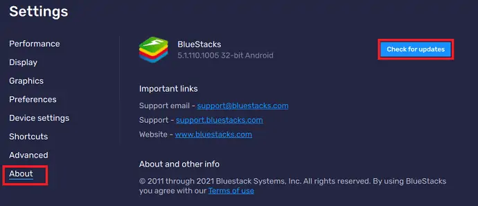 Bluestacks 關於