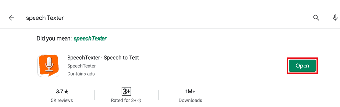 Aplikasi Speech Texter di Playstore