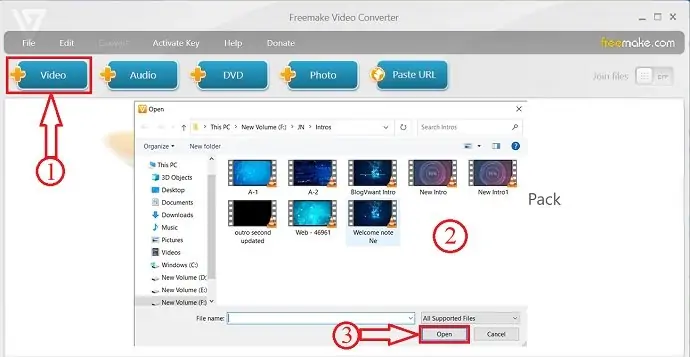 Freemake Video Dönüştürücü uygulaması