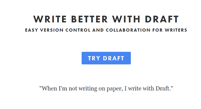 Draft- Software de scriere gratuit