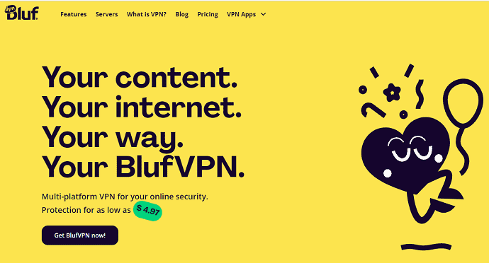 BlufVPN-Homepage