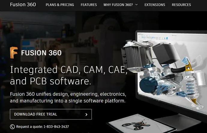 Pagina iniziale di Fusion 360