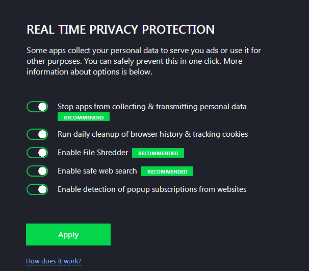 Protección de la privacidad en tiempo real