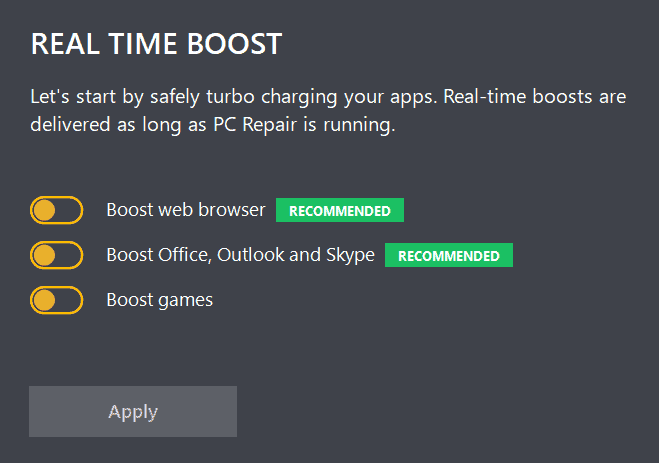 Boost în timp real