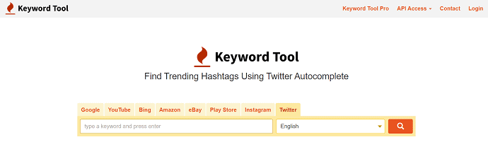 Générateur de hashtag KeywordTool.io-Twitter