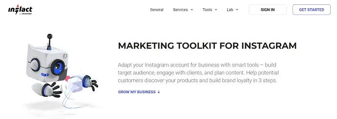 Boîte à outils marketing Inflat pour Instagram