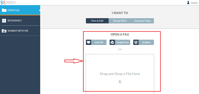 Importazione di file Xodo