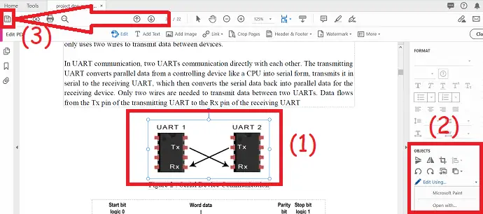 edite e salve a imagem em PDF