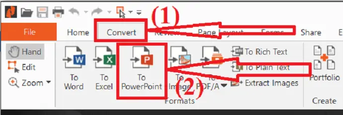 قم بالتحويل إلى PPT