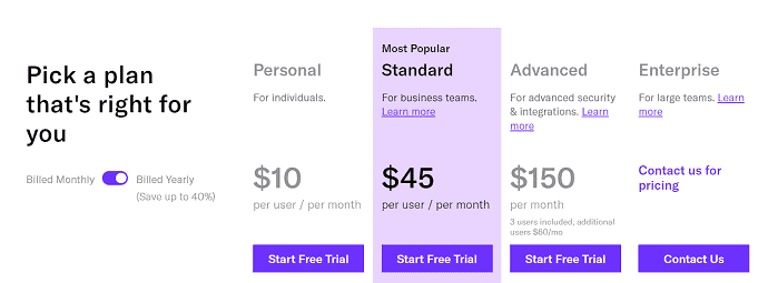 DocSend Annual Billing