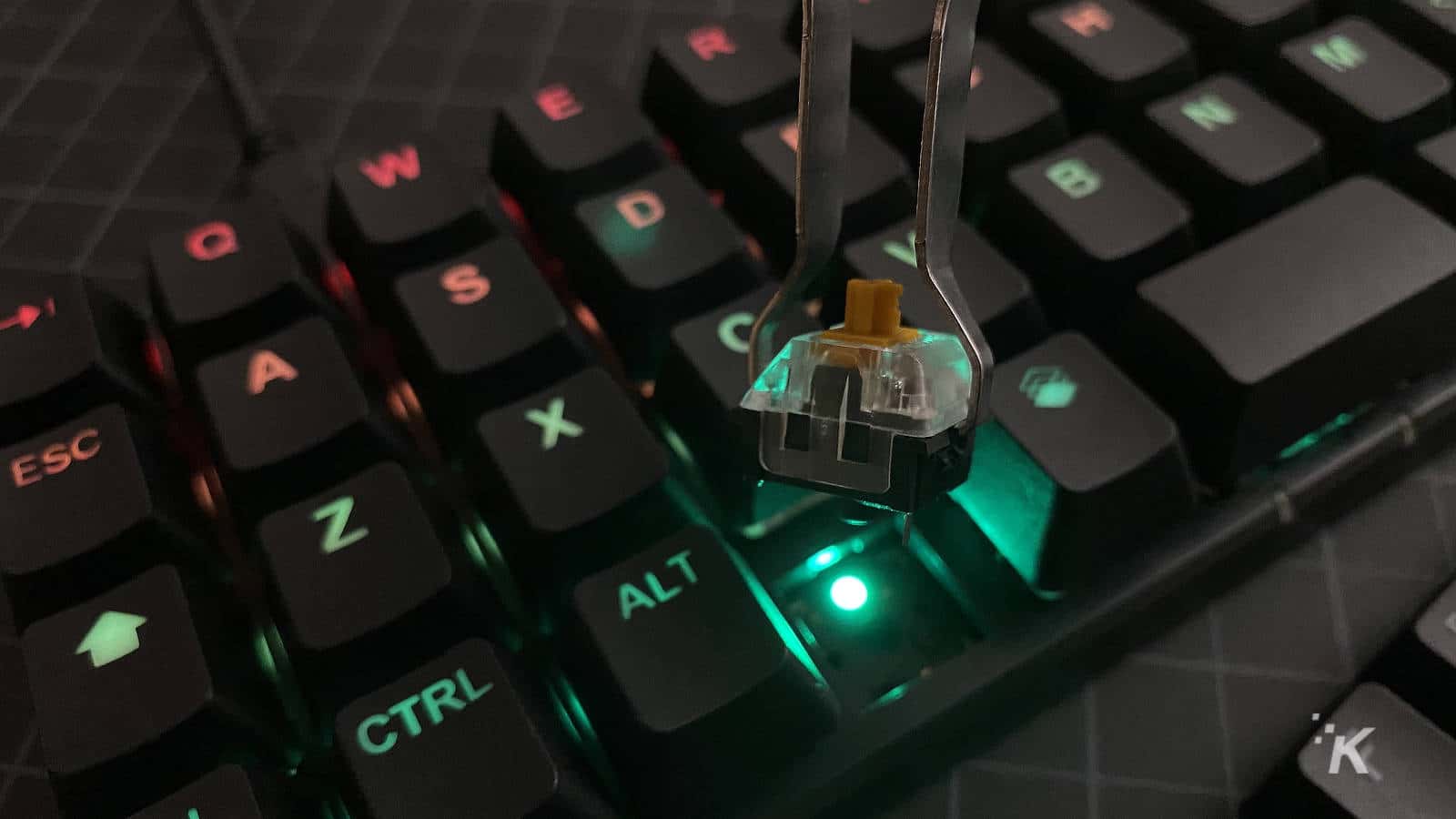 interruptor de teclado de cerca