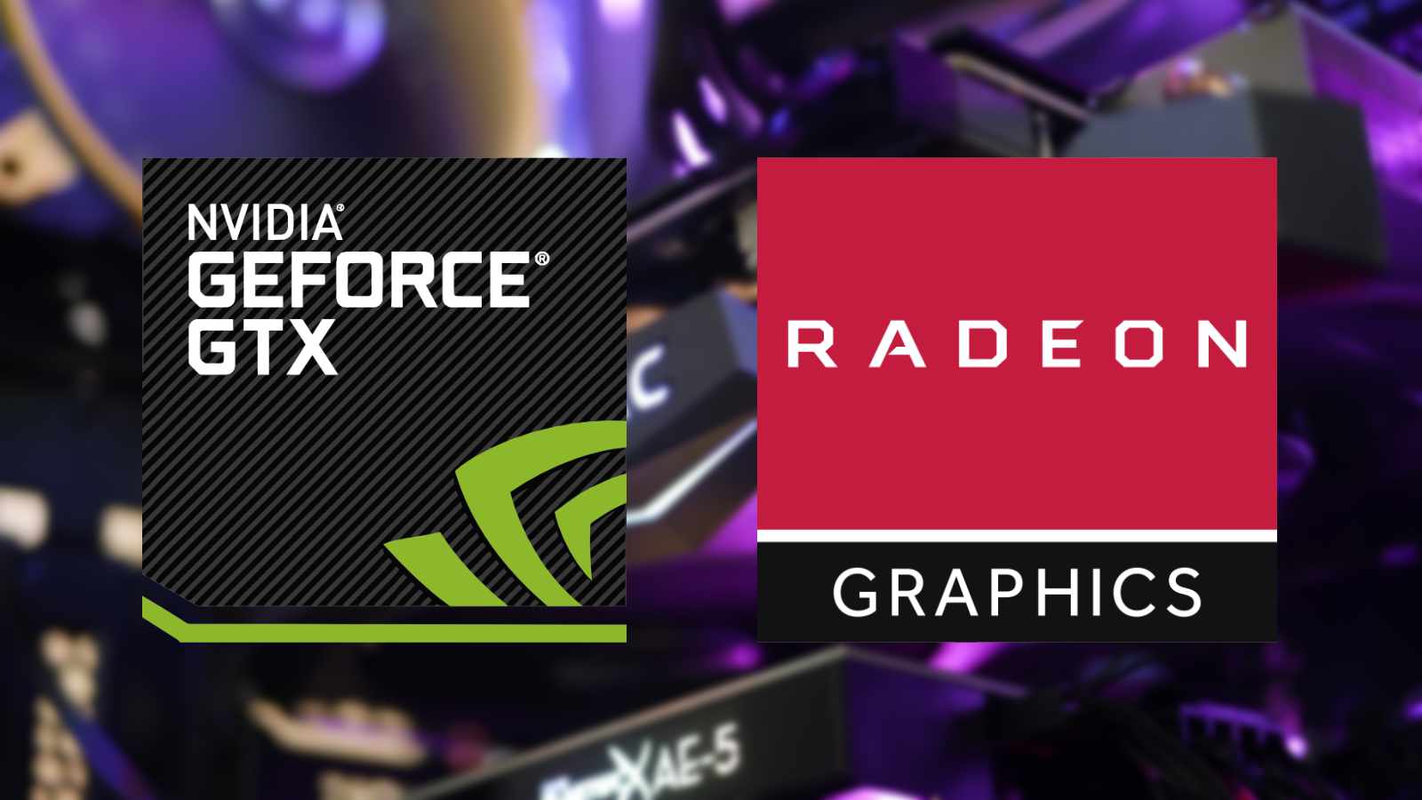 amd 및 nvidia 로고