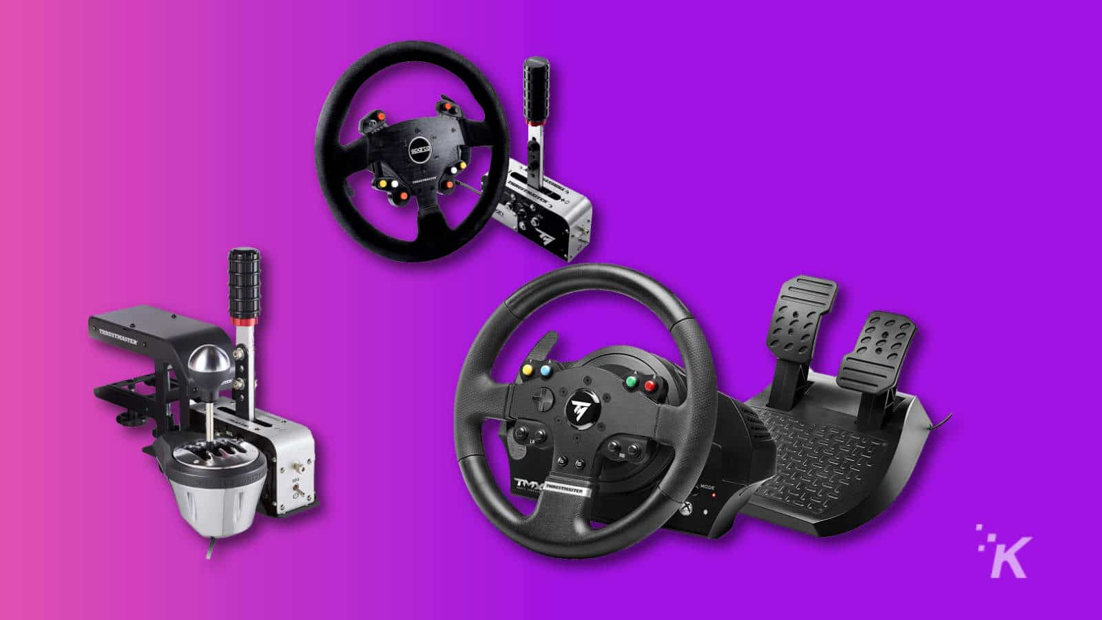 equipo de simulación de carreras de thrustmaster