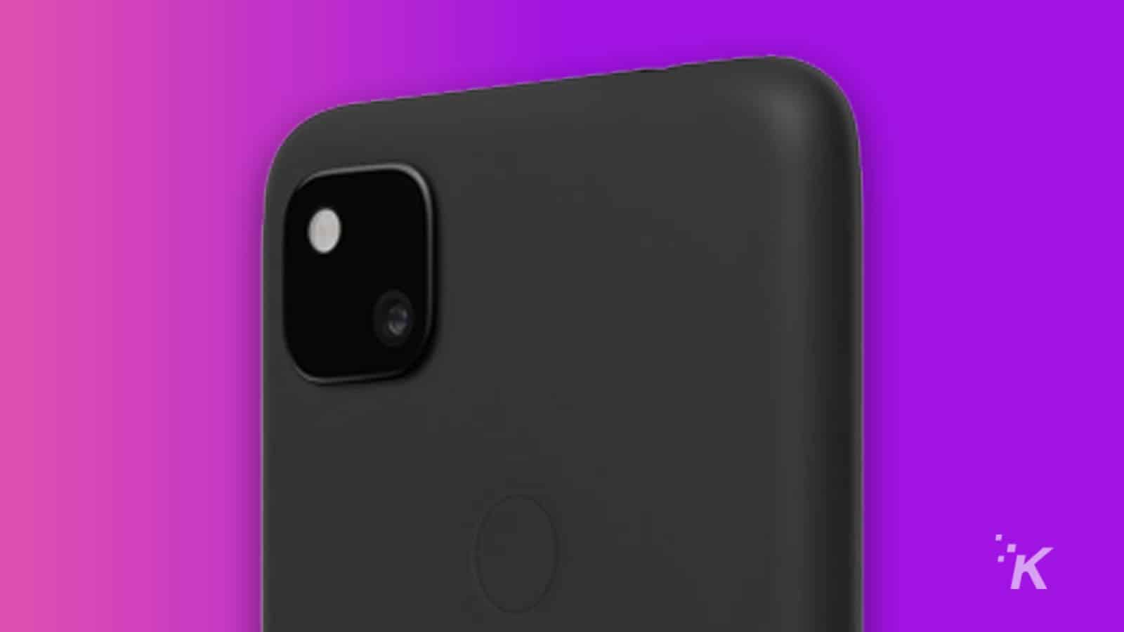 cámara google pixel 4a de cerca