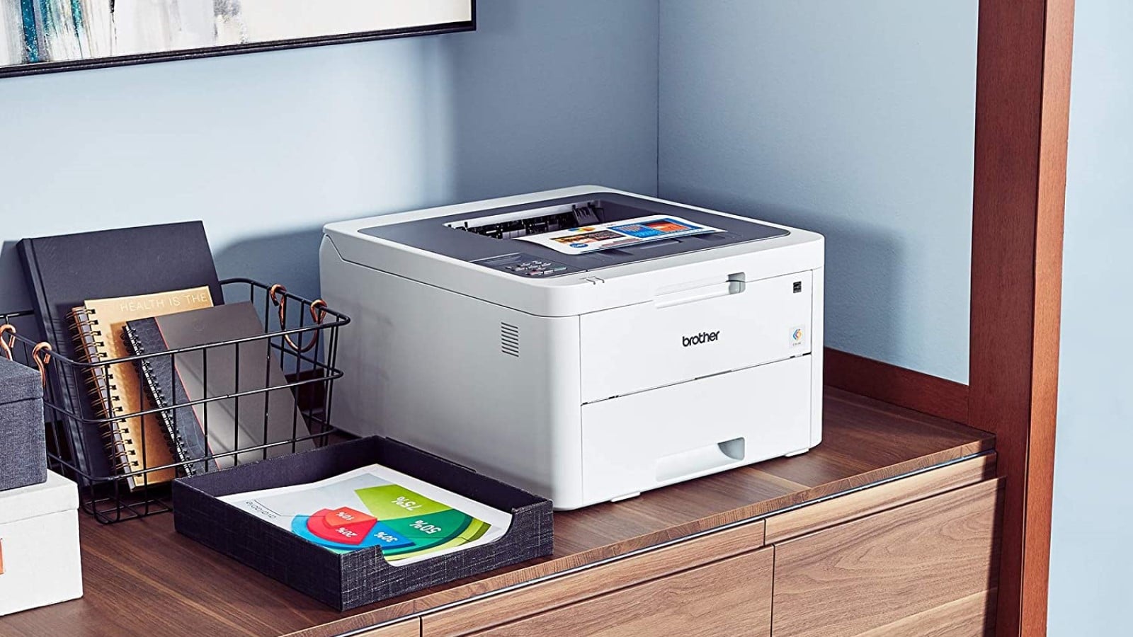 printer saudara di meja samping