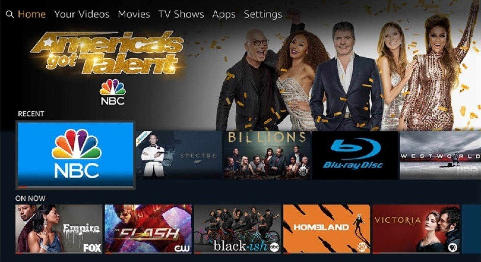 tablou de bord amazon fire tv