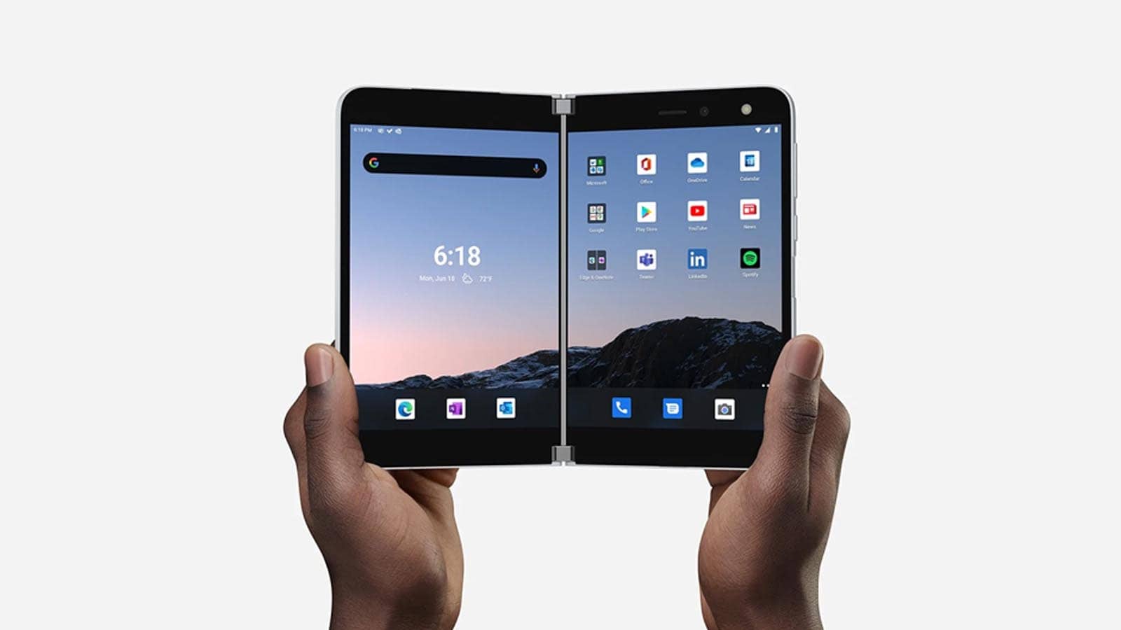 teléfono inteligente dúo de superficie de microsoft