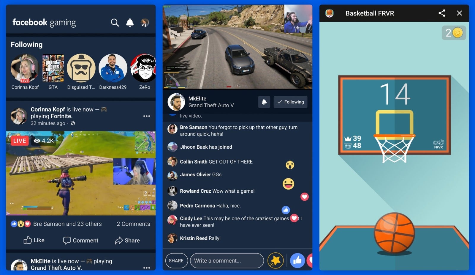 Facebook-Gaming-App für Livestreaming