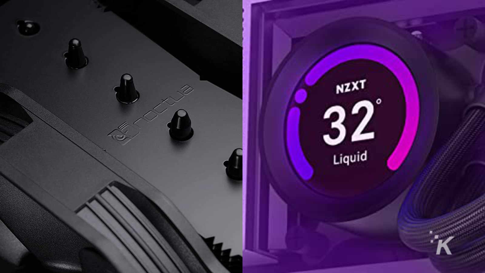 refrigerador de ar cpu da noctua e refrigerador de água da nzxt