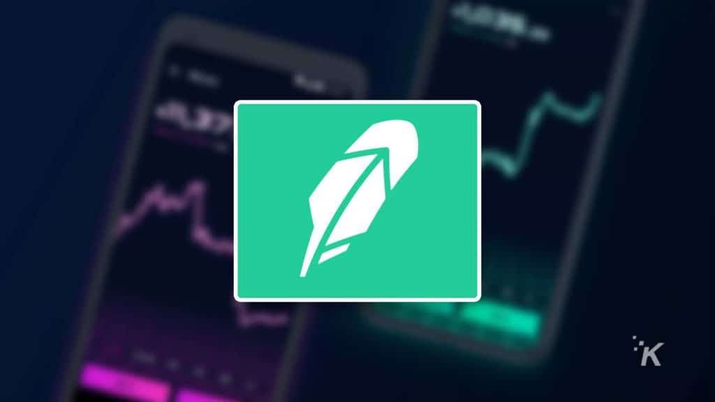 Robinhood-Logo auf verschwommenem Hintergrund