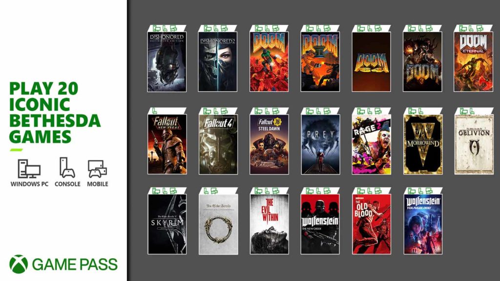 xbox game pass jocuri bethesda