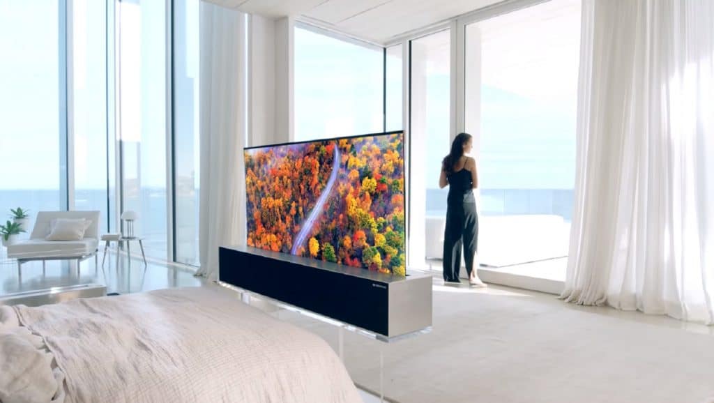 lg semnatura oled tv r in dormitor