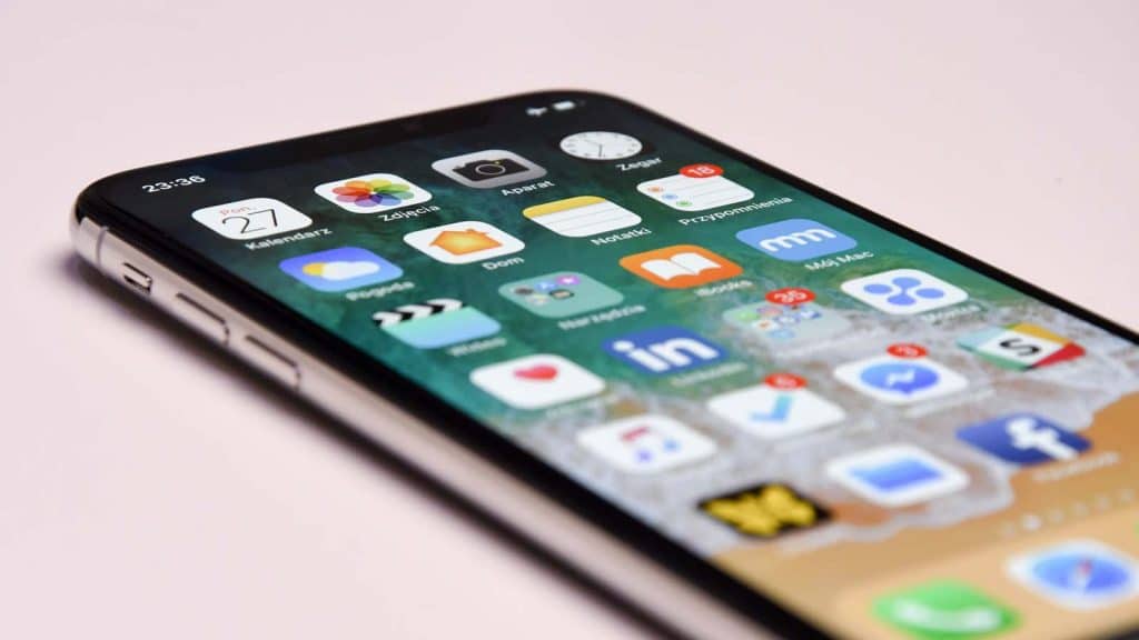 ios apple iphone che mostra app e connessione wifi