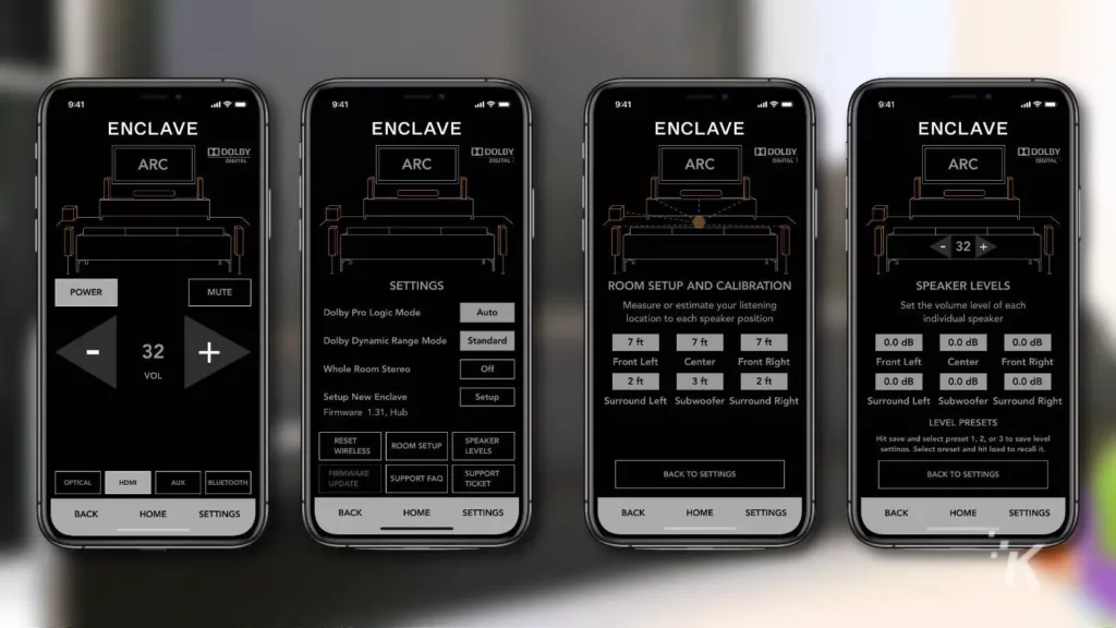 aplicación del sistema enclave cinehome 2