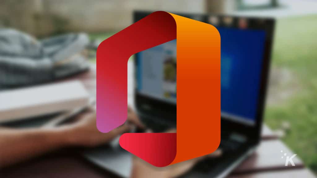 Microsoft Office mit unscharfem Hintergrund