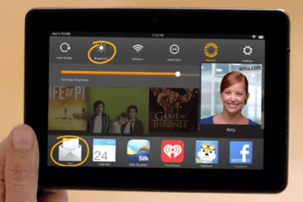 ปุ่ม Amazon Mayday บนแท็บเล็ต Fire