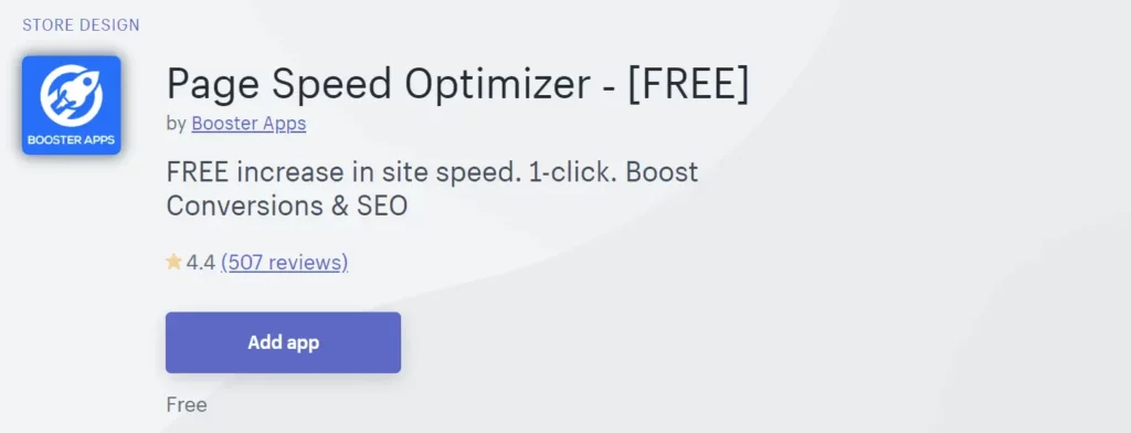 optimizador de velocidad de página shopify