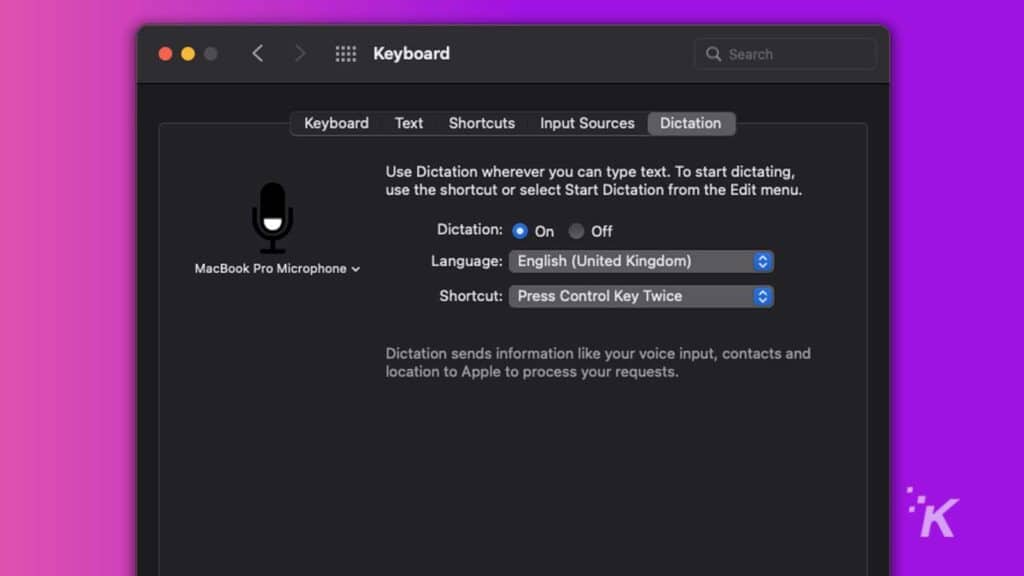 outil de dictée macos monterey