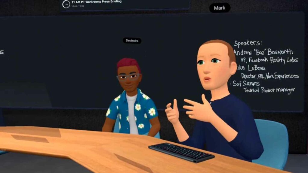 Markieren Sie Zuckerberg in der Metaverse