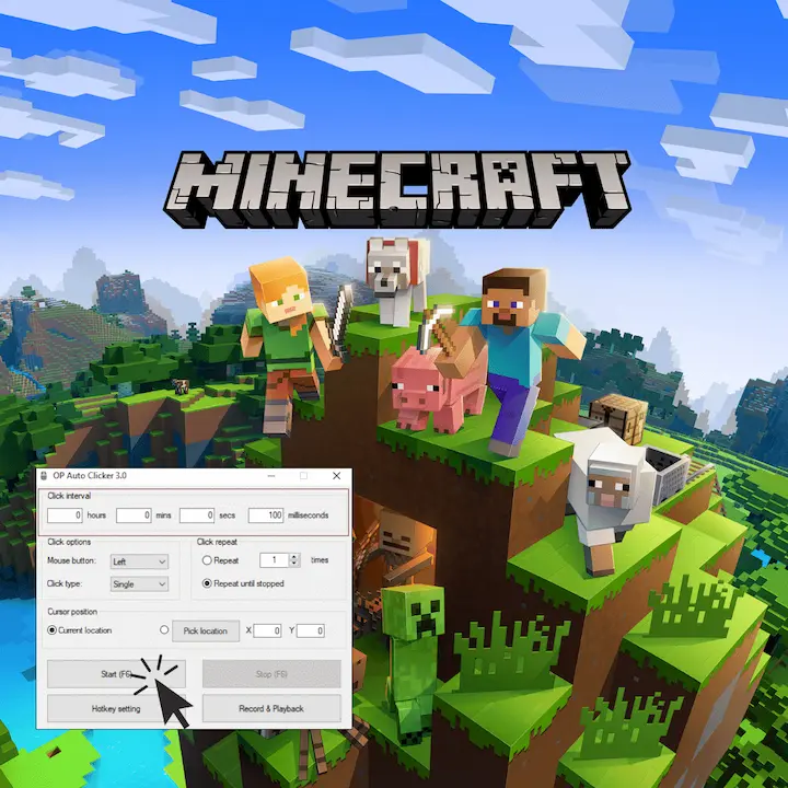 clicker automatico di minecraft