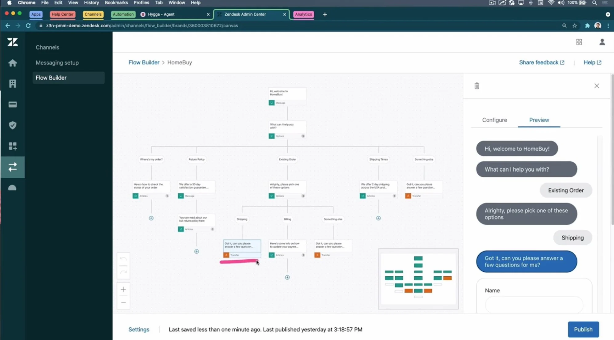 Generatore di flussi Zendesk