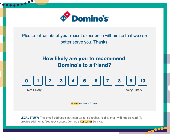 คะแนน dominos csat