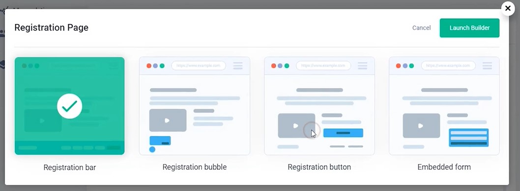 La mia registrazione incorpora