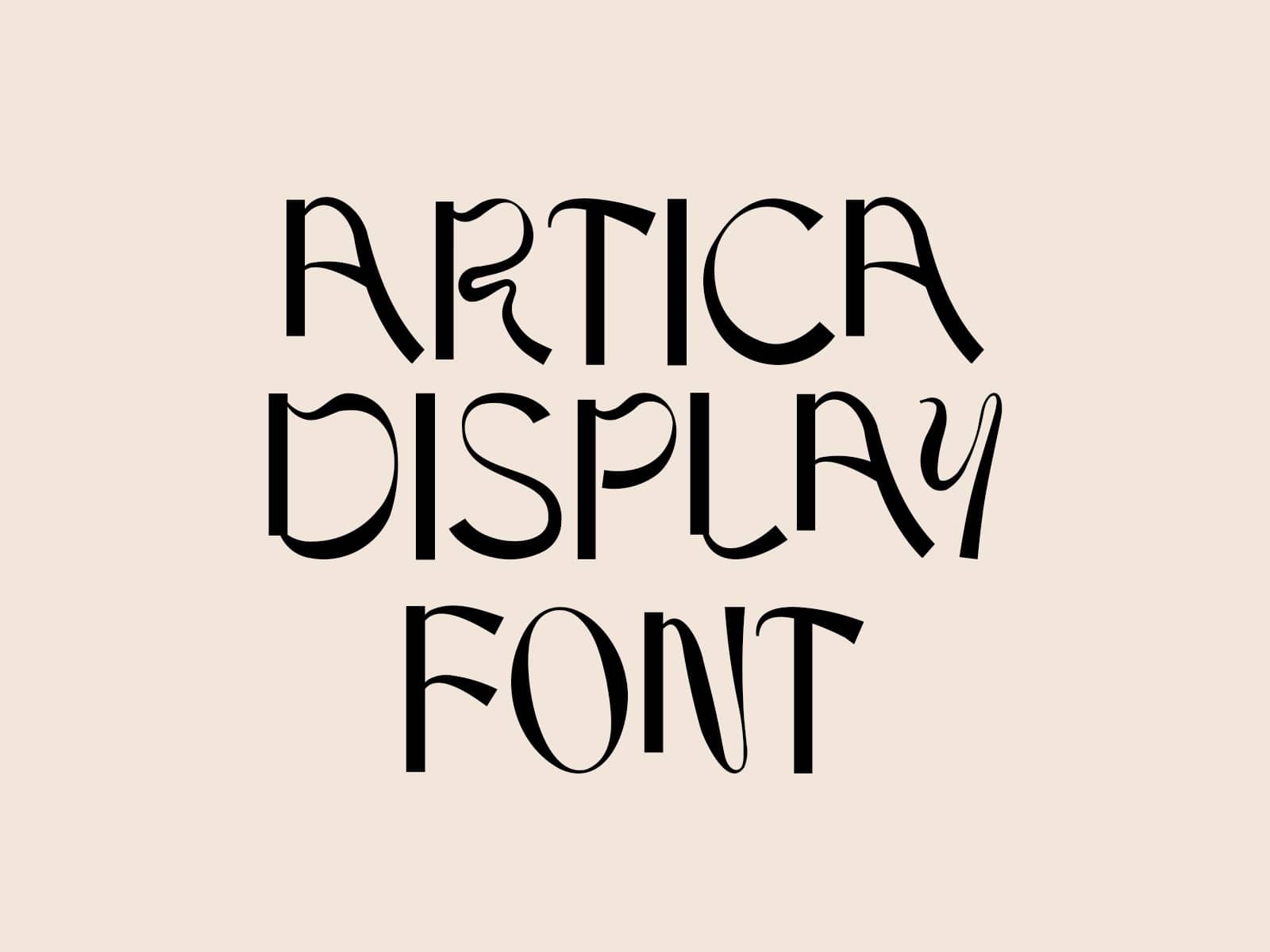 8. Artica Modern Display Font