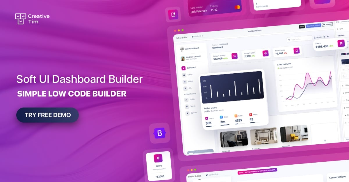 30. Soft UI Dashboard Builder