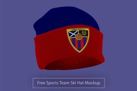 Mockup Topi Ski Tim Olahraga Gratis PSD