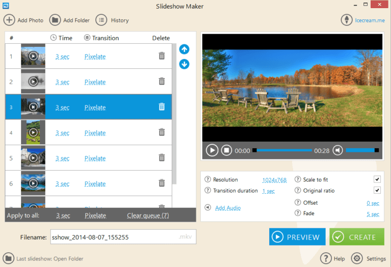 Slideshow Maker - лучшая бесплатная программа для создания слайдшоу фотографий