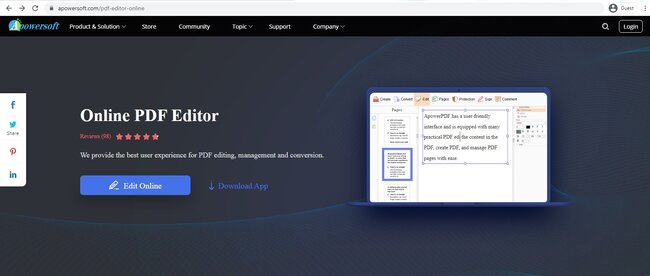 Cel mai bun editor online gratuit de PDF-ApowerPDF